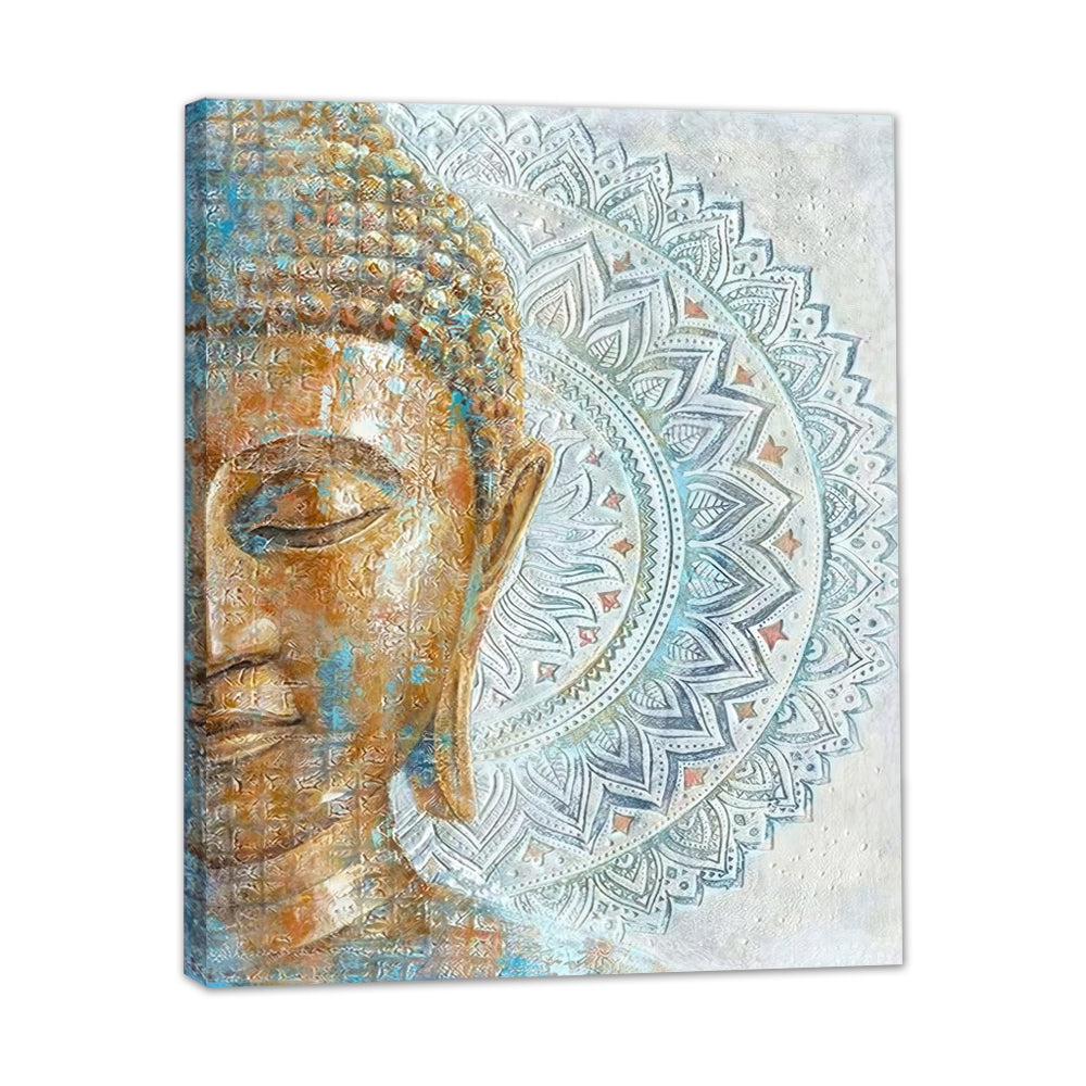 Serene Buddha Mandala Canvas Wall Art