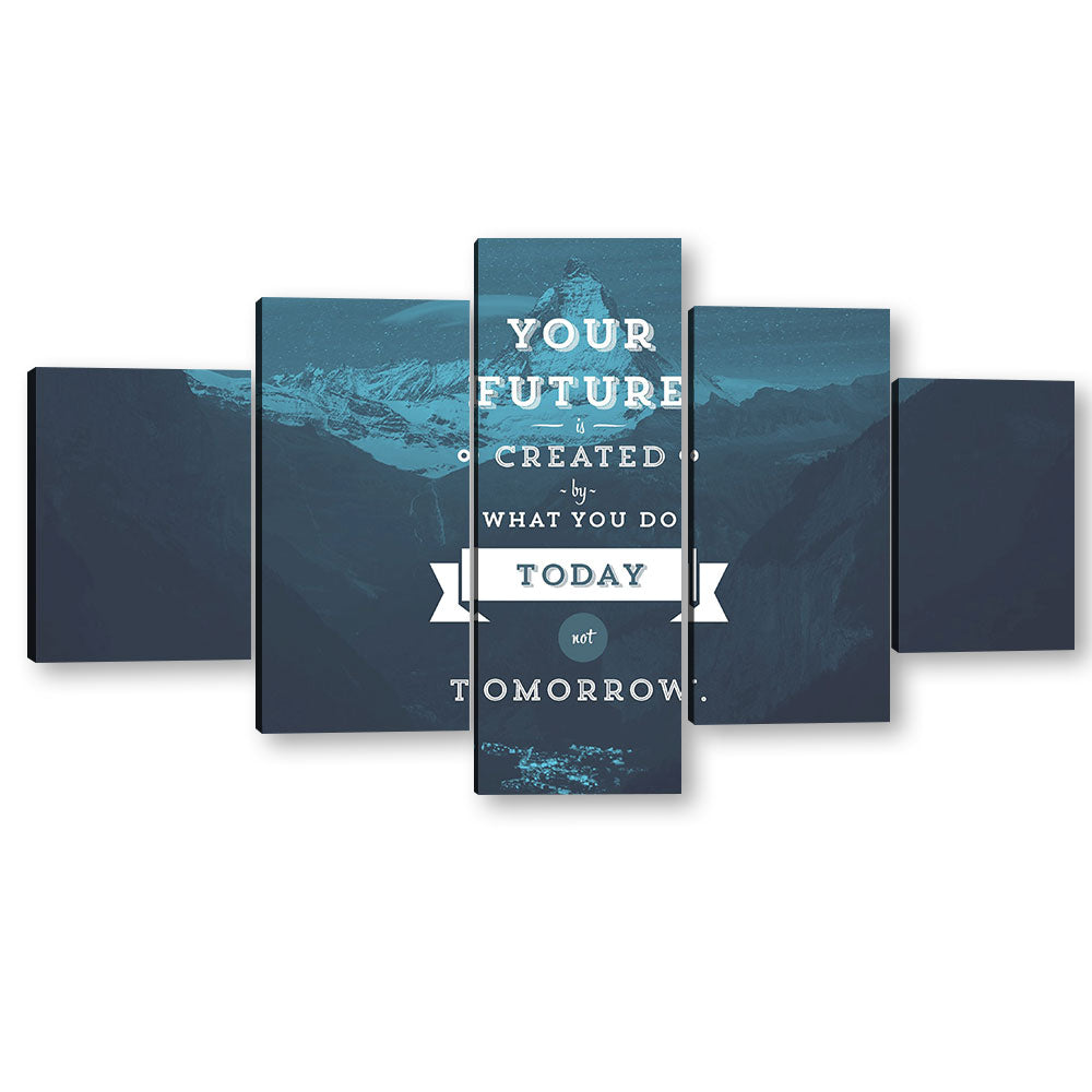  Today's Actions, Tomorrow's Triumph: Inspirational Canvas Wall Art