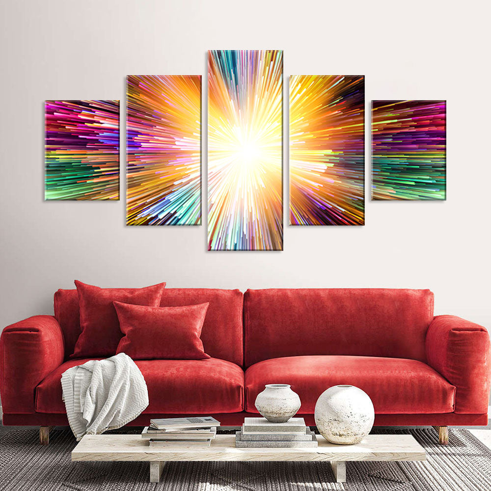 Colorful Abstract Shining Canvas Wall Art