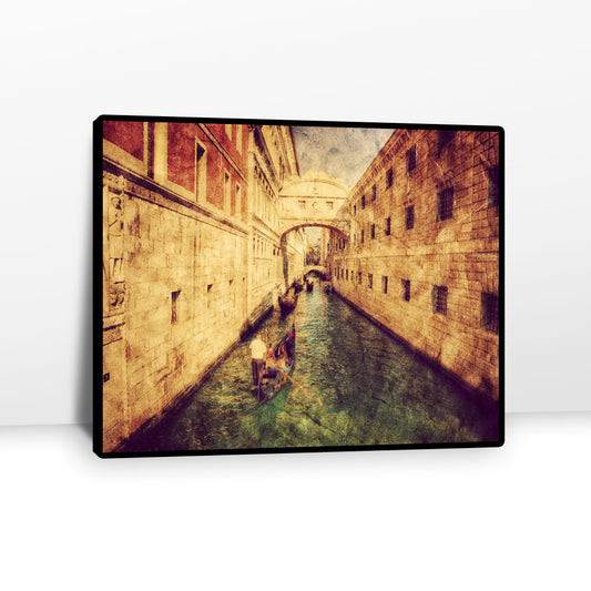 Vintage Venice Bridge of Sighs Canvas Wall Art