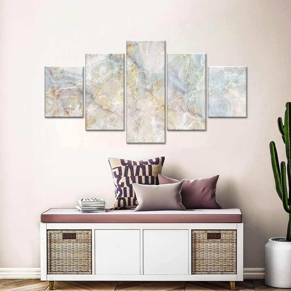 Abstract Gray Marble Lines canvas wall art