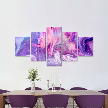 Abstract Purple and Pink Canvas Wall Art