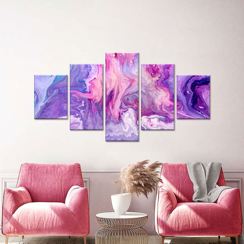 Abstract Purple and Pink Canvas Wall Art