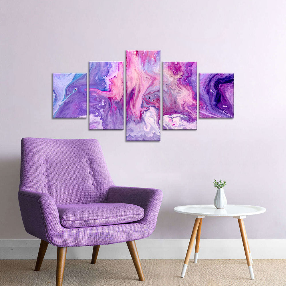 Abstract Purple and Pink Canvas Wall Art