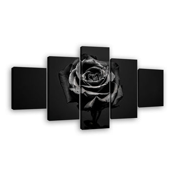  Black and White Rose canvas wall art