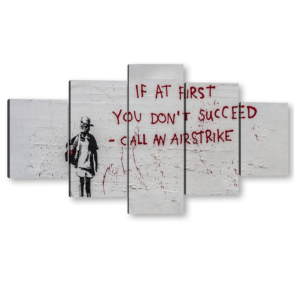 Banksy Call an Airstrike Canvas Wall Art