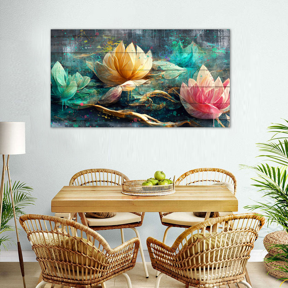 Vibrant Lotus Blossom Canvas Wall Art