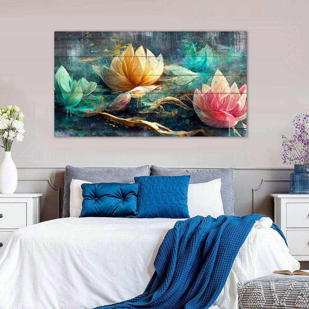 Vibrant Lotus Blossom Canvas Wall Art