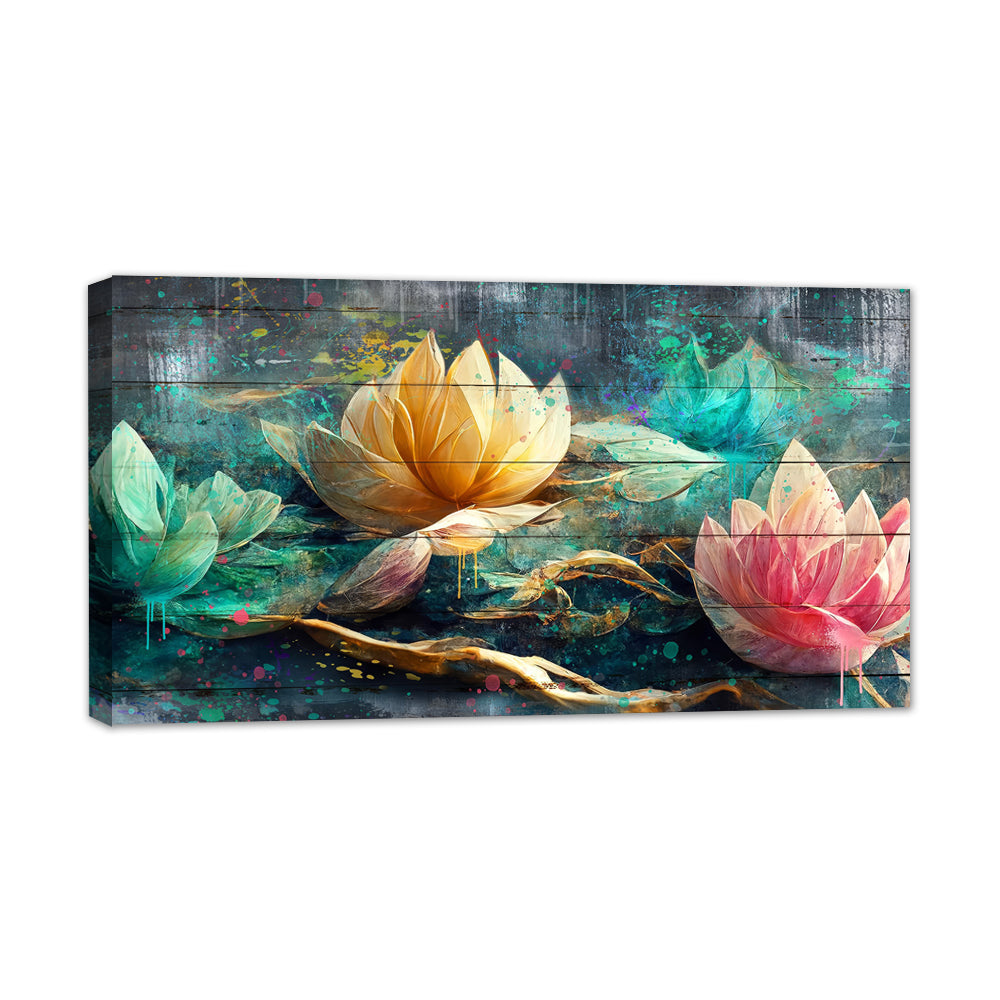 Vibrant Lotus Blossom Canvas Wall Art