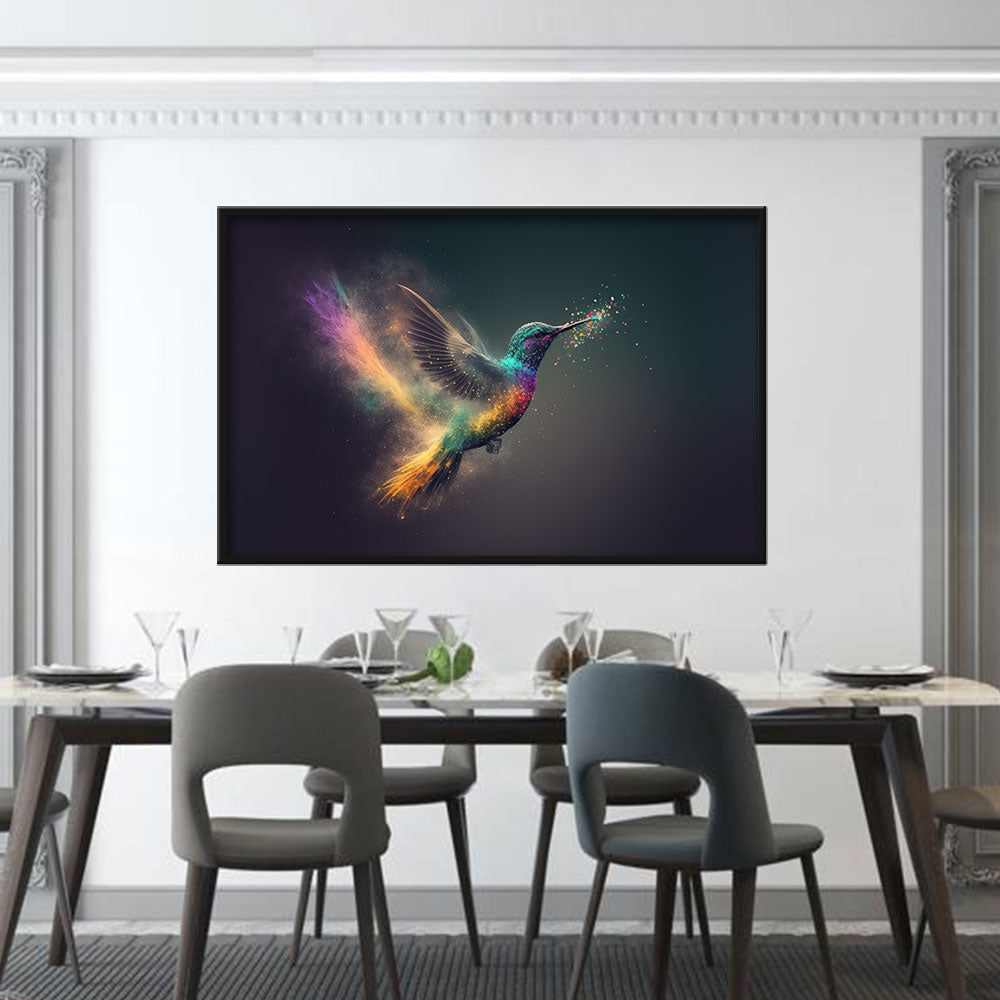 Colorful Hummingbird Canvas Wall Art