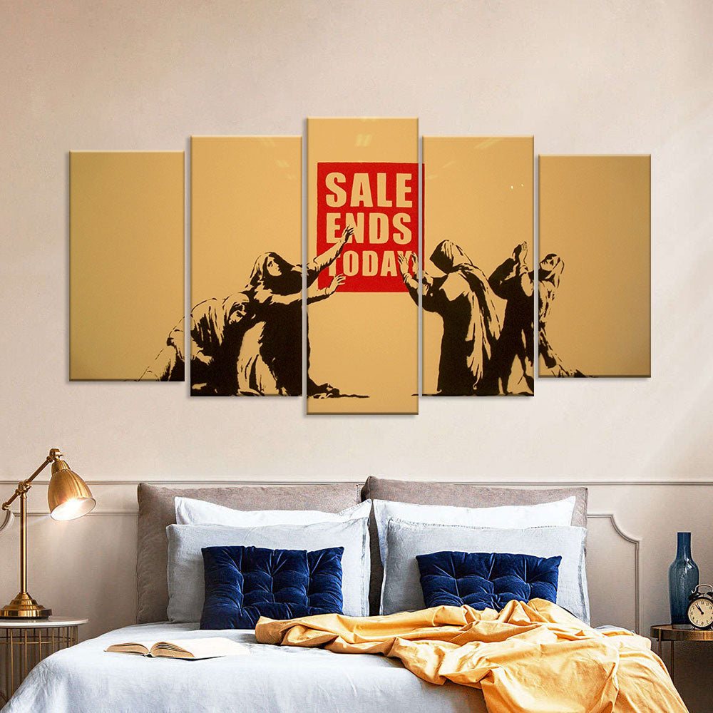 Banksy Sale Ends Today Canvas Wall Art