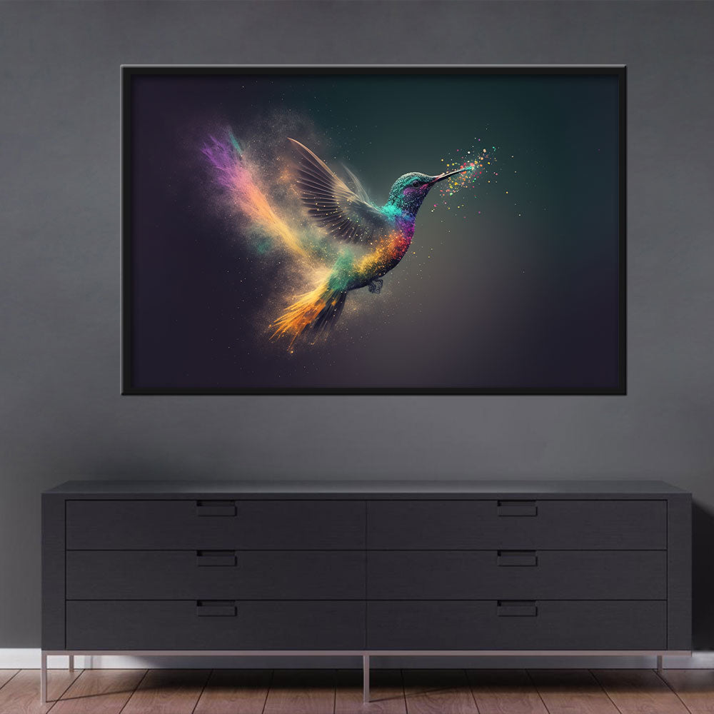 Colorful Hummingbird Canvas Wall Art