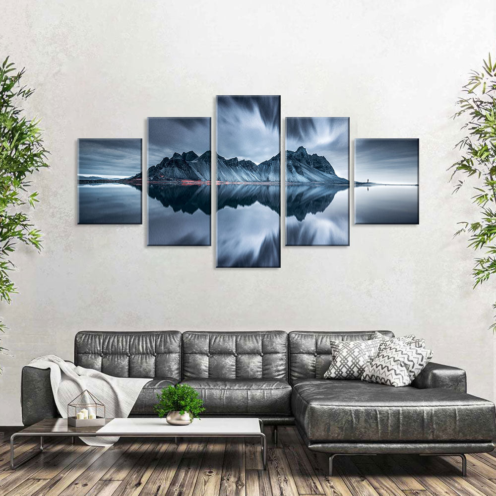 Iceberg Mirror on Water Canvas Wall Art