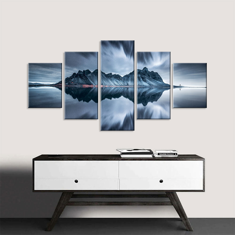 Iceberg Mirror on Water Canvas Wall Art