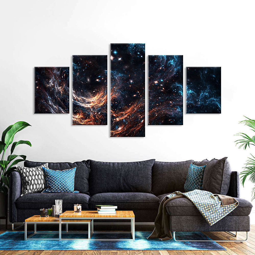 Dark Space Galaxy Canvas Wall Art