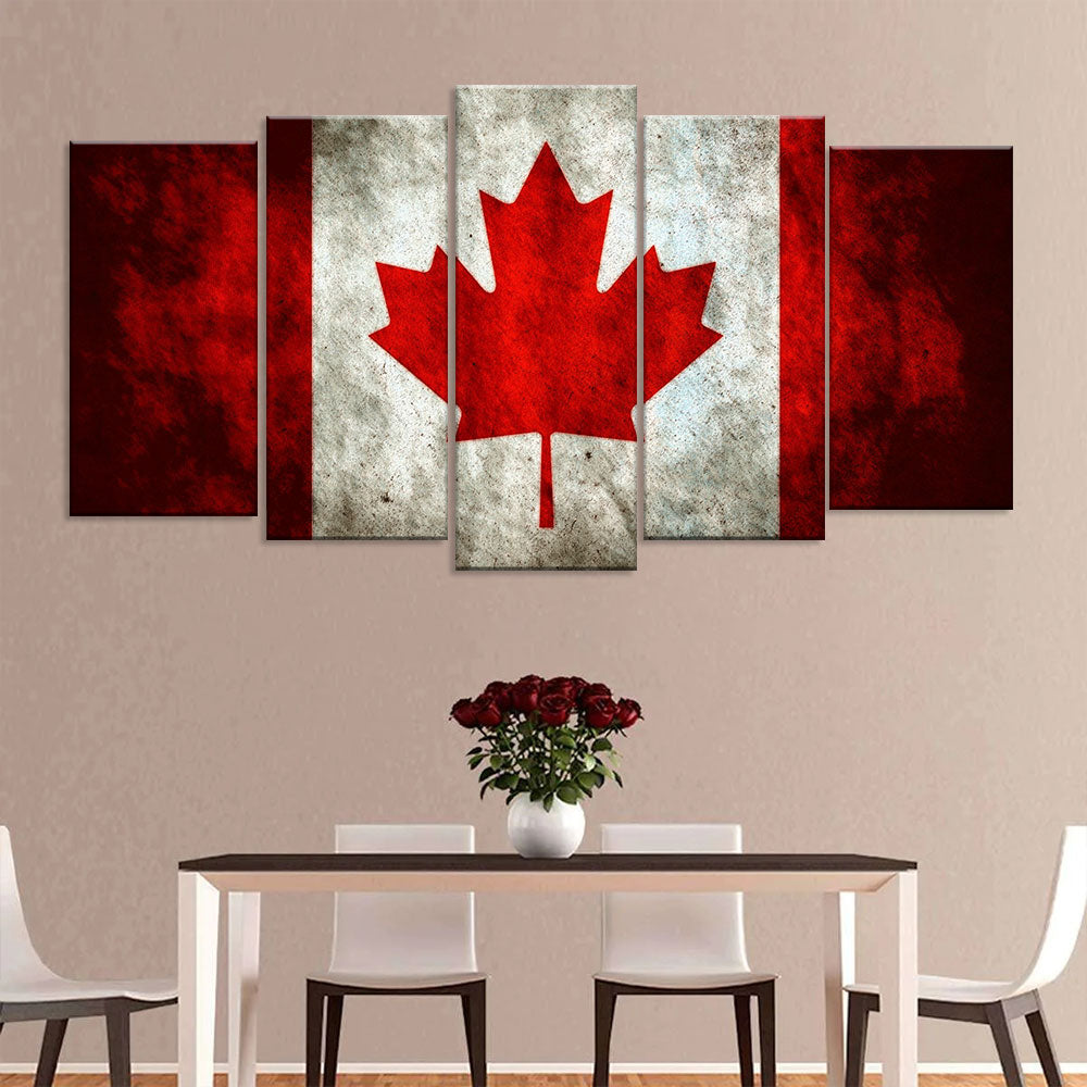 Flag of Canada Canvas Wall Art