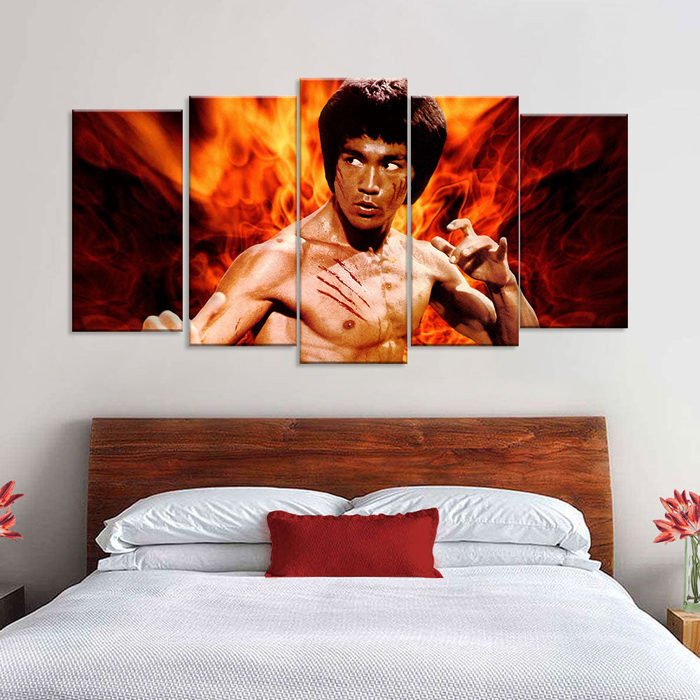 Bruce Lee from Enter the Dragon Canvas Wall Art