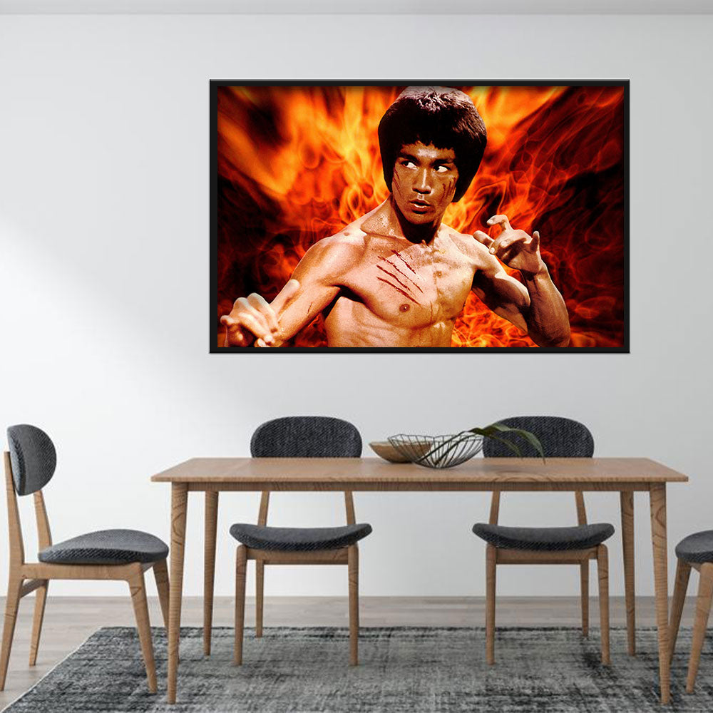 Bruce Lee from Enter the Dragon Canvas Wall Art