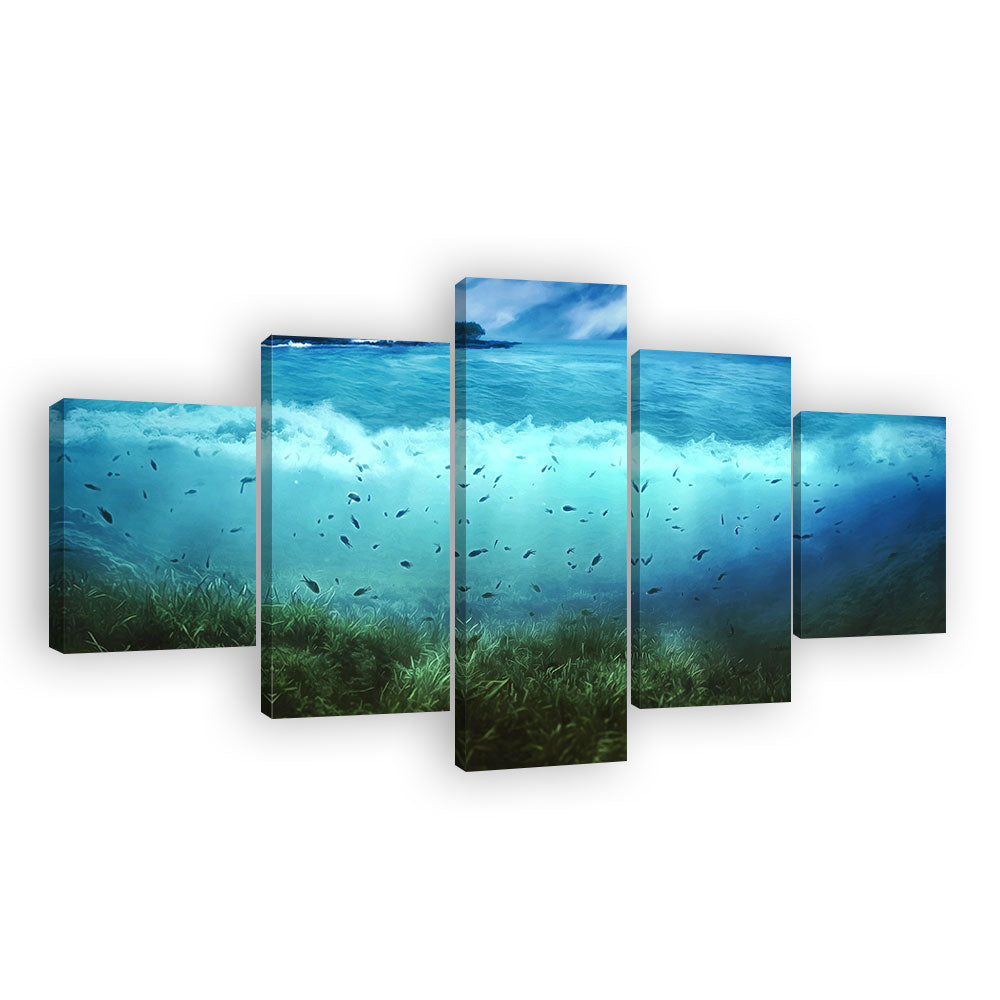  Island Underwater View Canvas Wall Art