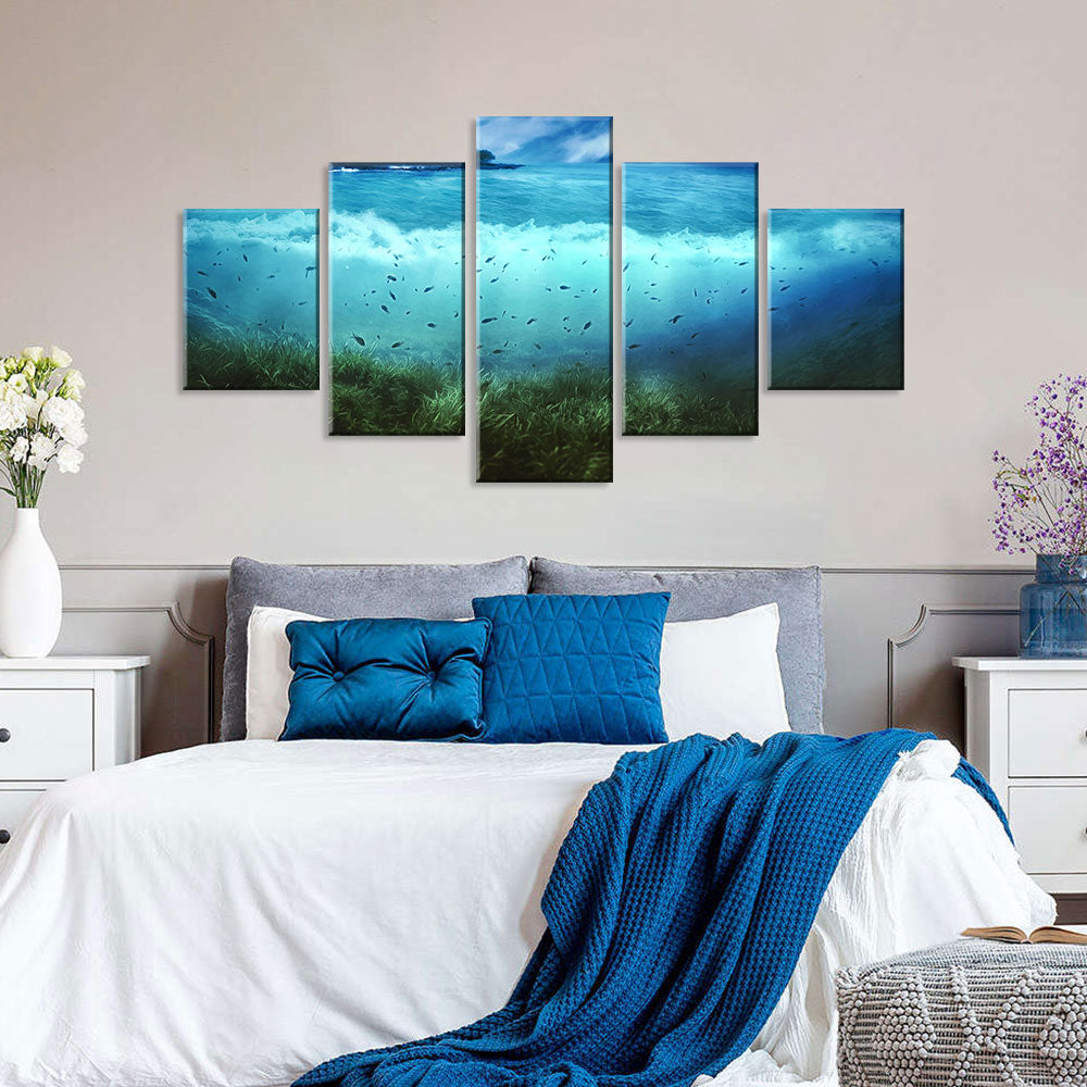  Island Underwater View Canvas Wall Art