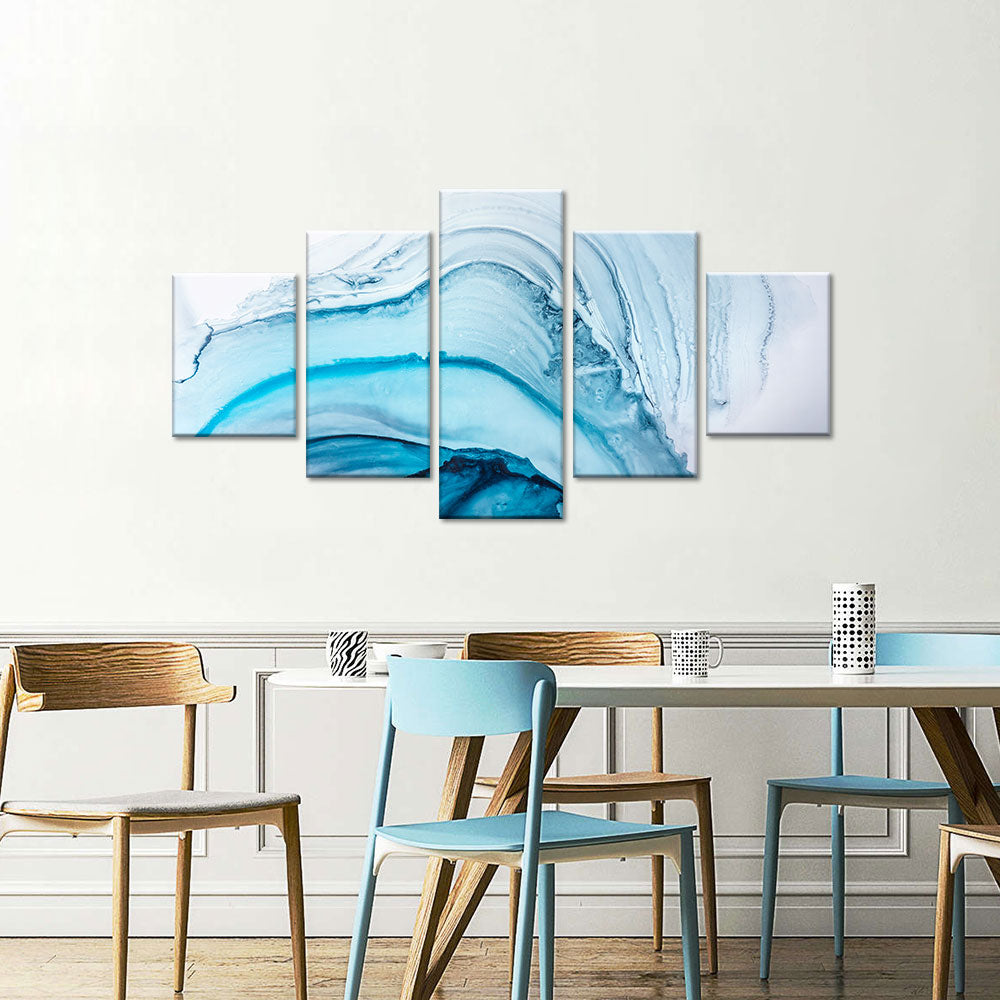  Abstract Frozen Waves canvas wall art