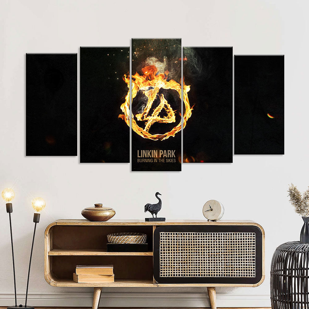 Linkin Park "Burning in the Skies" Canvas Wall Art