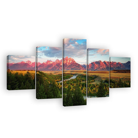 Grand Teton Snake River Canvas Wall Art