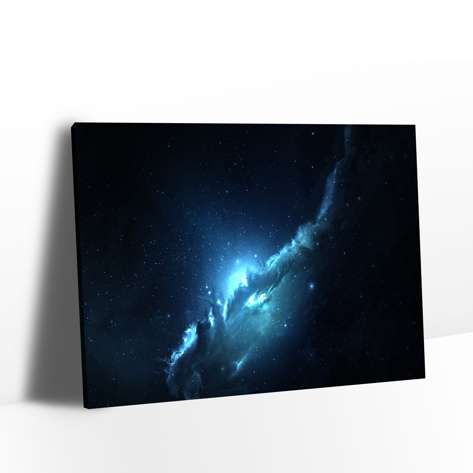 Atlantis Blue Nebula Canvas Wall Art