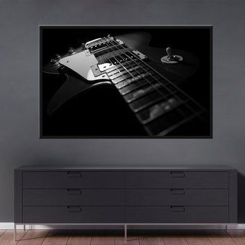 Electric Guitar in Dark Canvas Wall Art