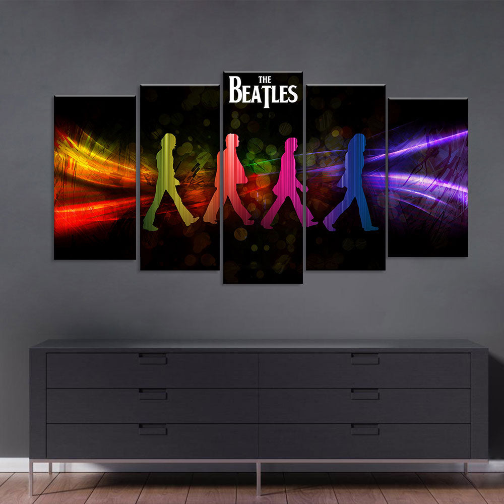 Colorful Beatles Canvas Wall Art