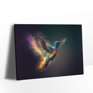 Colorful Hummingbird Canvas Wall Art