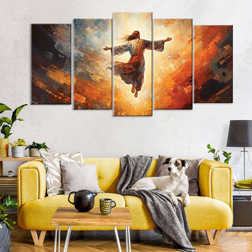 5 Piece Ascension Day of Jesus Canvas Wall Art