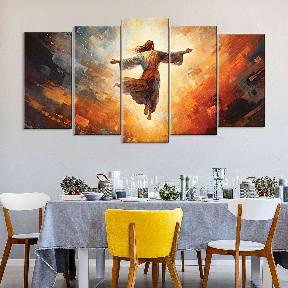 5 Piece Ascension Day of Jesus Canvas Wall Art