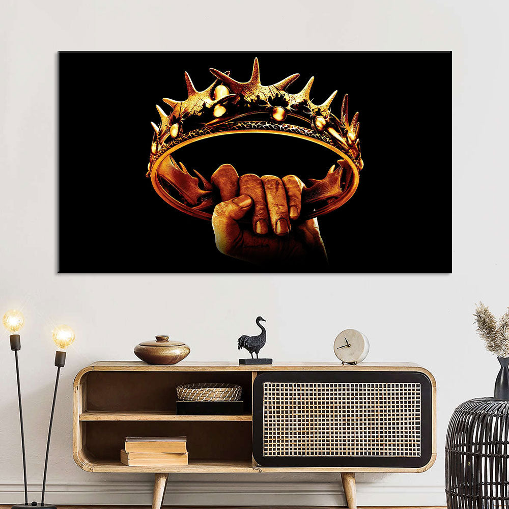  Game of Thrones Gold Crown Canvas Wall Art