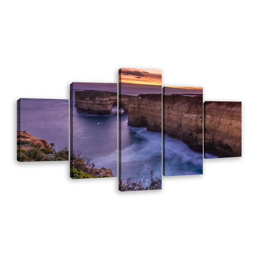 Sunset at Loch Ard Gorge Canvas Wall Art