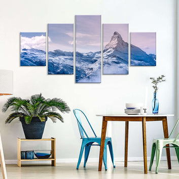 Winter Wonderland Matterhorn Canvas Wall Art