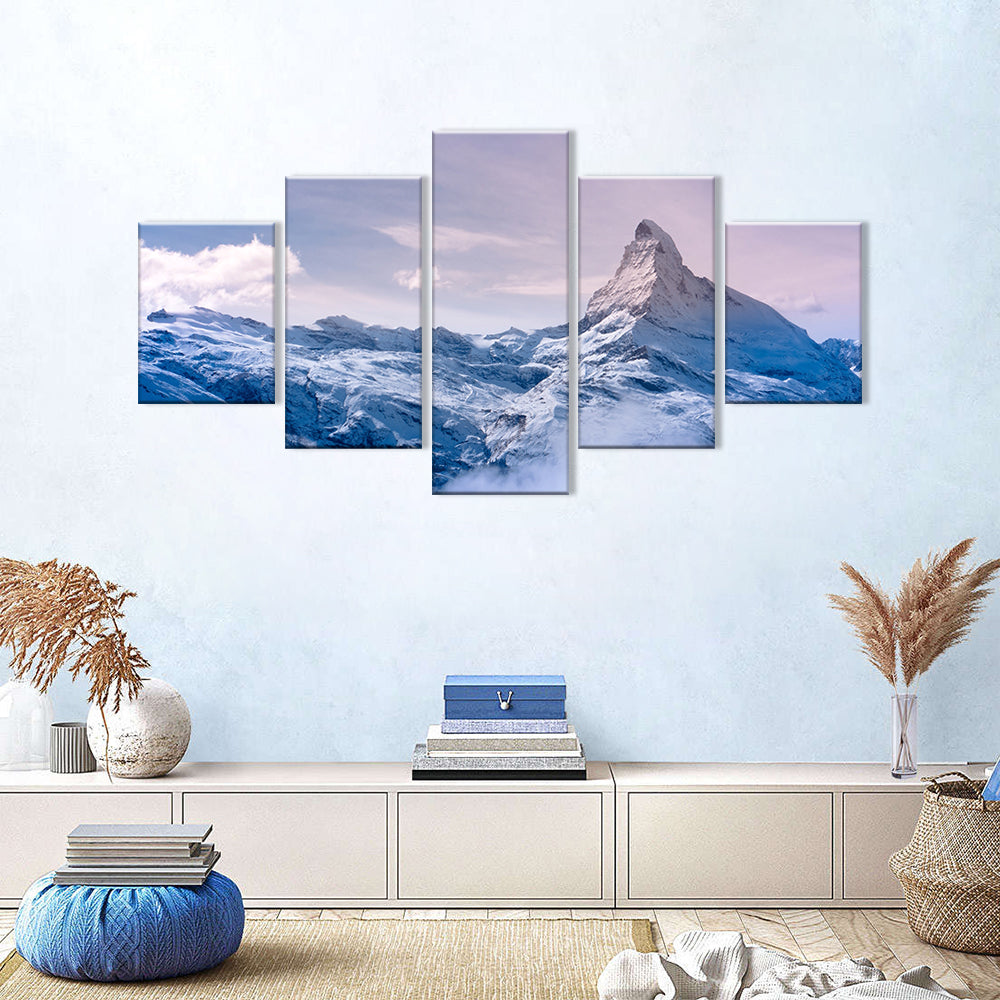 Winter Wonderland Matterhorn Canvas Wall Art