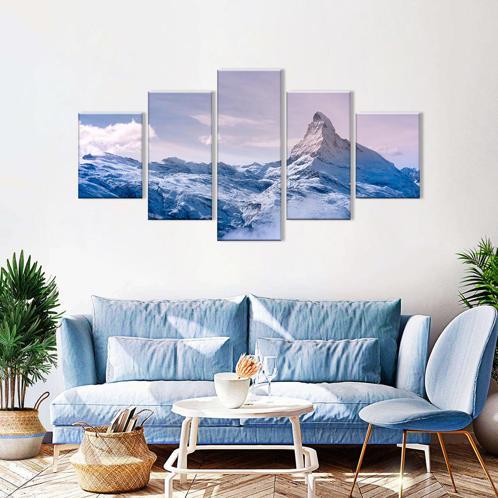 Winter Wonderland Matterhorn Canvas Wall Art