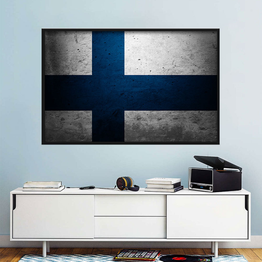 Flag of Finland Canvas Wall Art