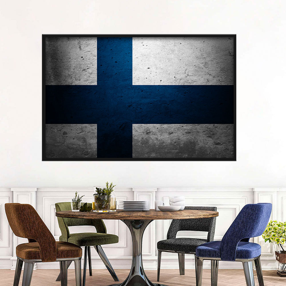 Flag of Finland Canvas Wall Art