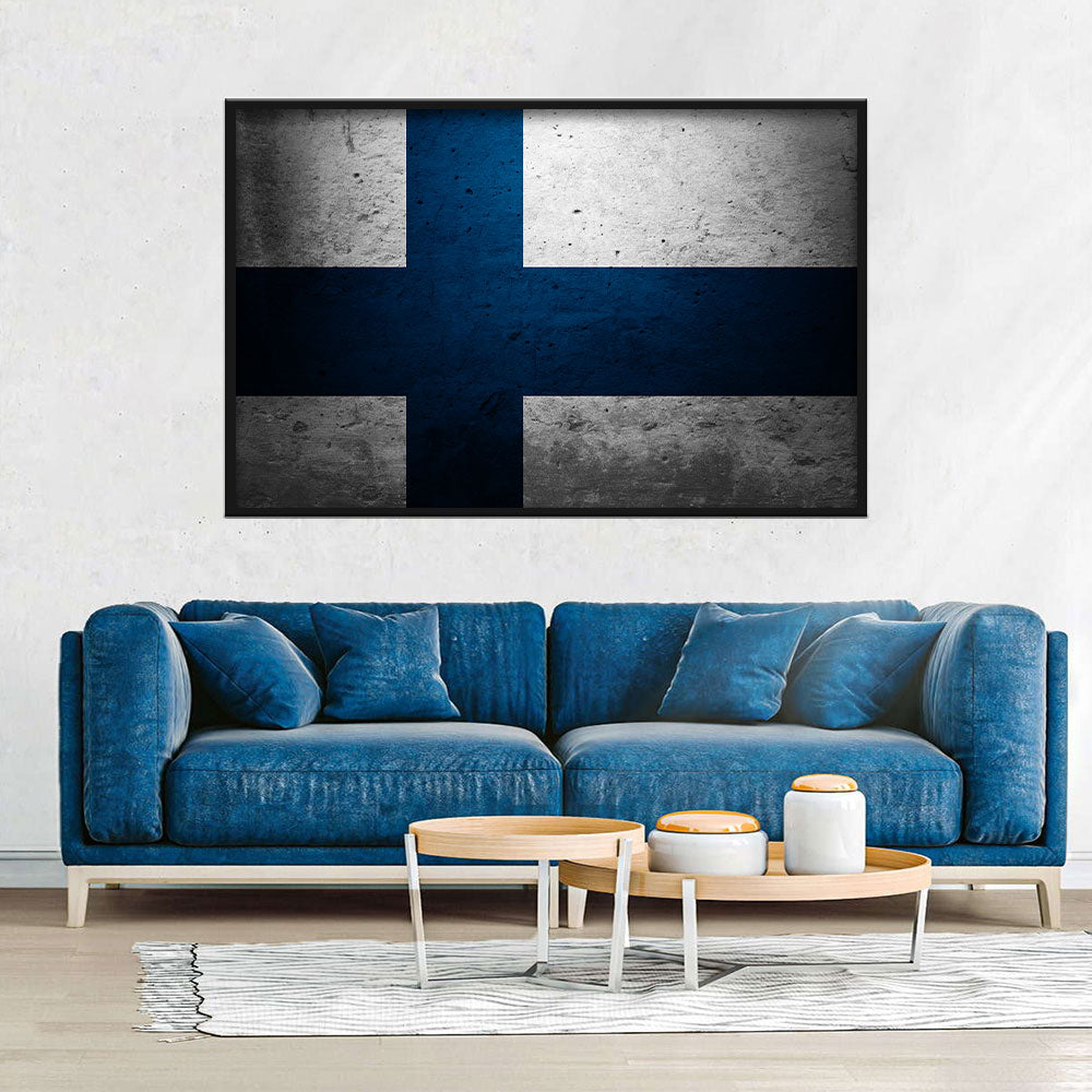 Flag of Finland Canvas Wall Art