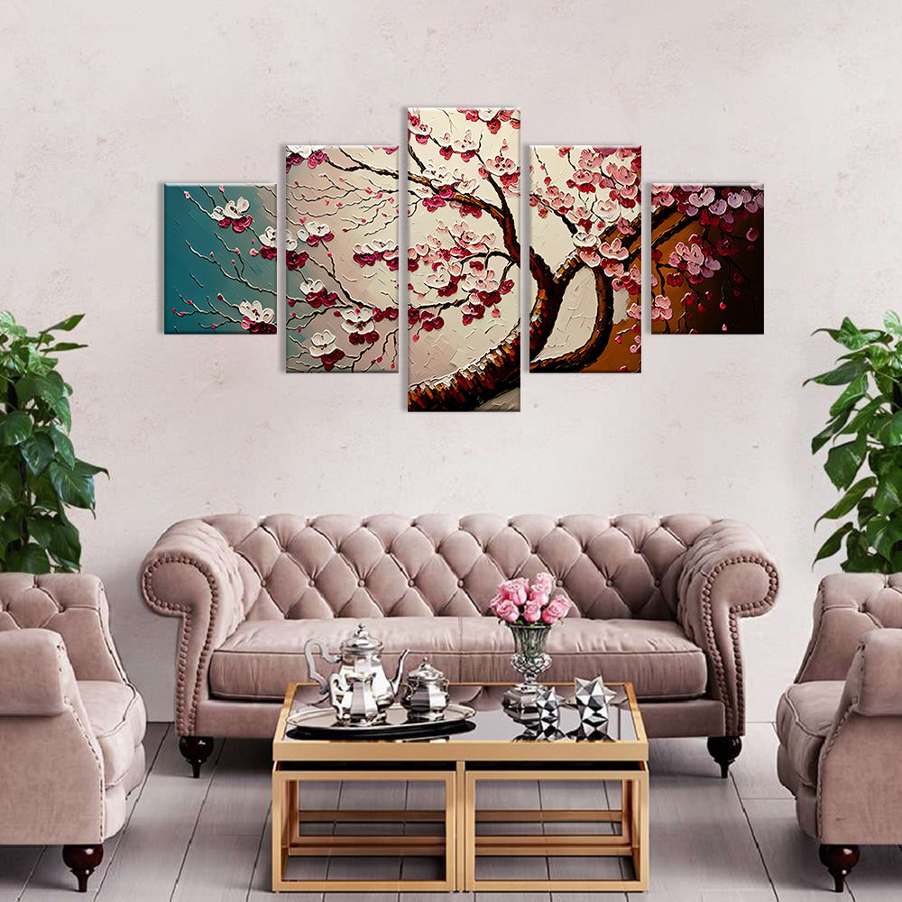 Cherry Texture Painting Canvas Wall Art