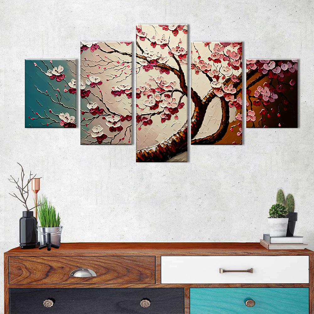 Cherry Texture Painting Canvas Wall Art