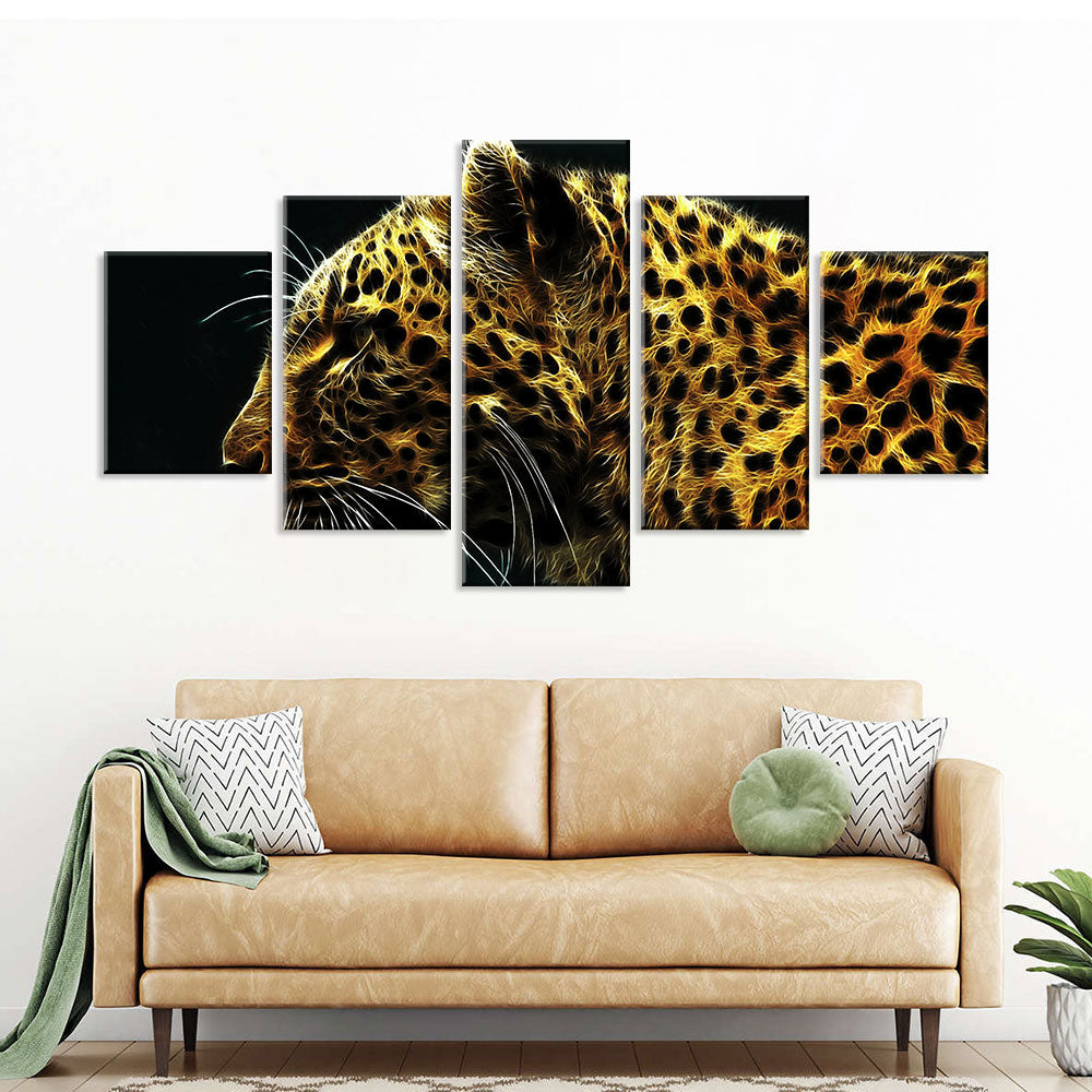 Gold Cheetah Canvas Wall Art