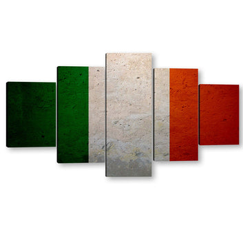 Grunge Flag of Italy Canvas Wall Art