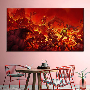 Doom Demons Unleashed Canvas Wall Art