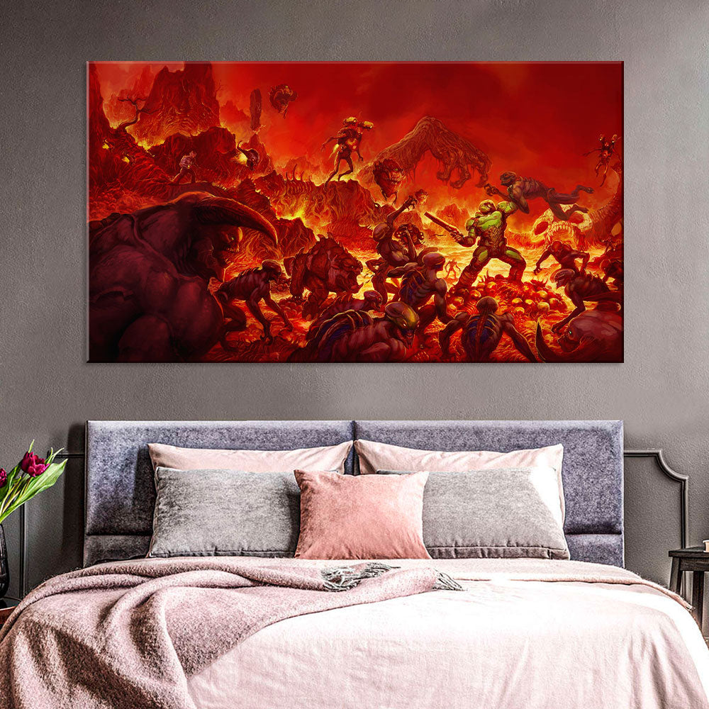  Doom Demons Unleashed Canvas Wall Art