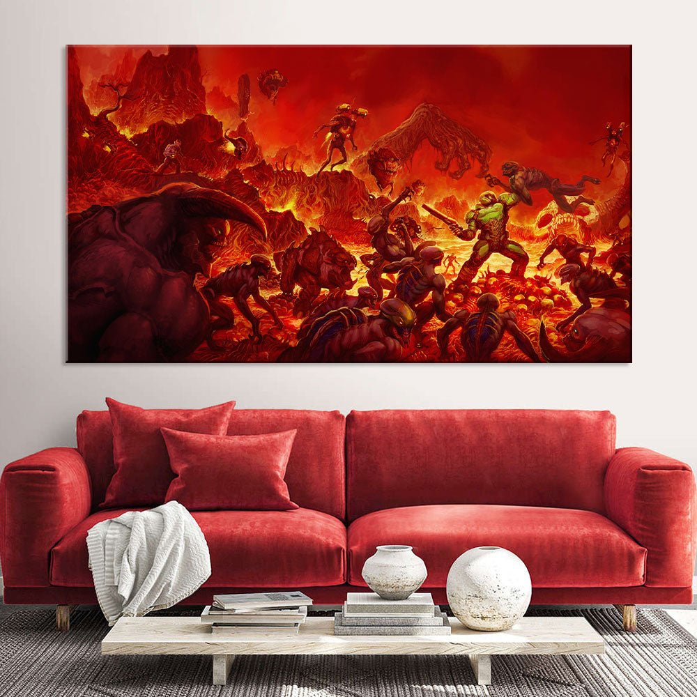  Doom Demons Unleashed Canvas Wall Art