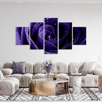 Purple Rose Canvas Wall Art