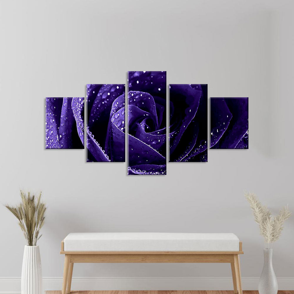 Purple Rose Canvas Wall Art
